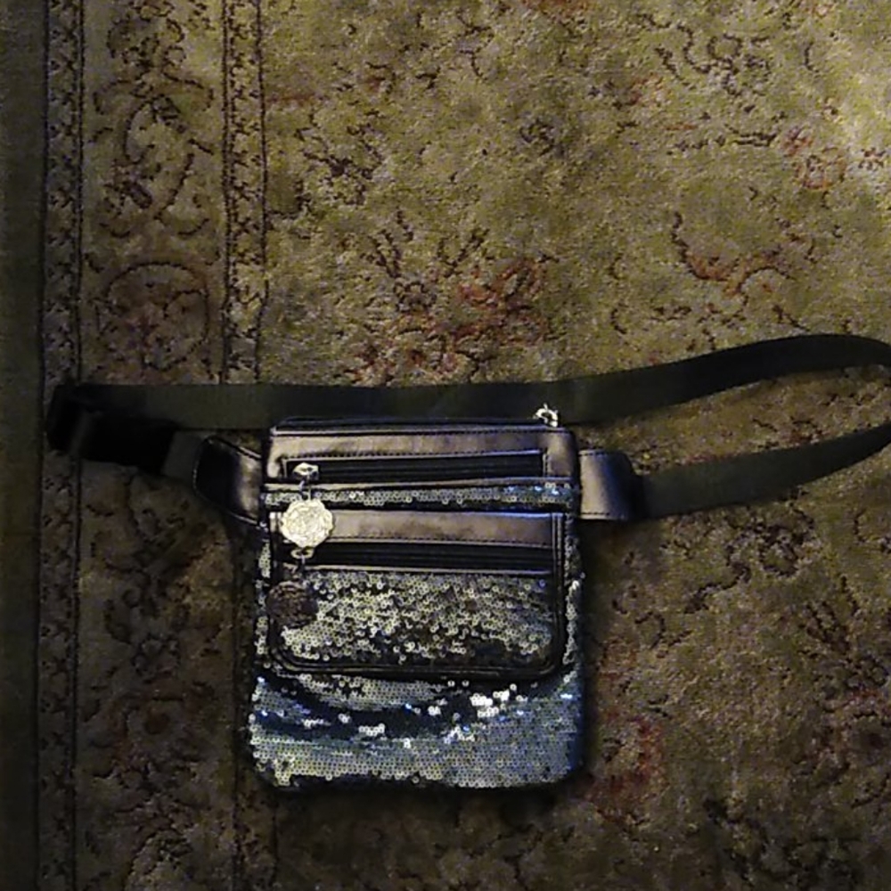 Joan Boyce sequinned belt bag NWT